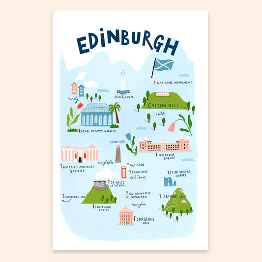 Illustrated Map of Edinburgh