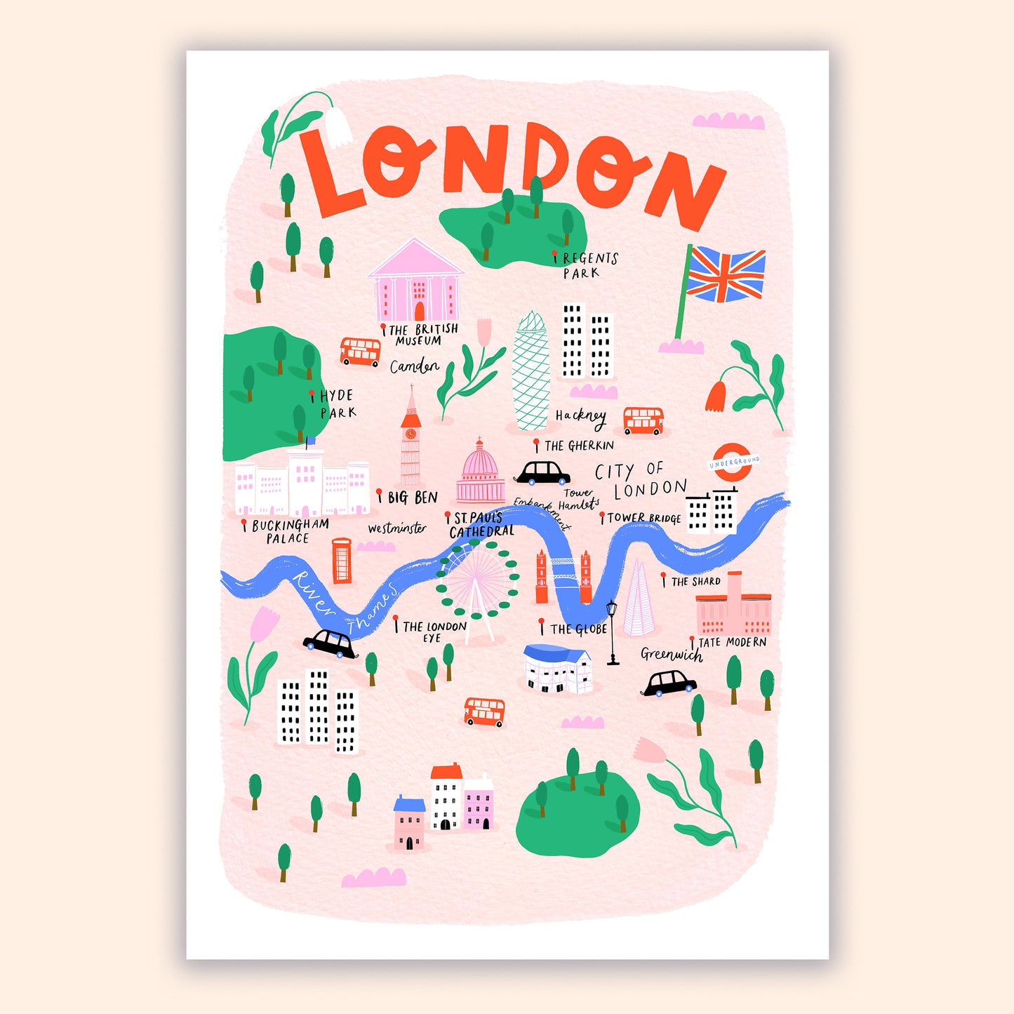 Illustrated Map of London