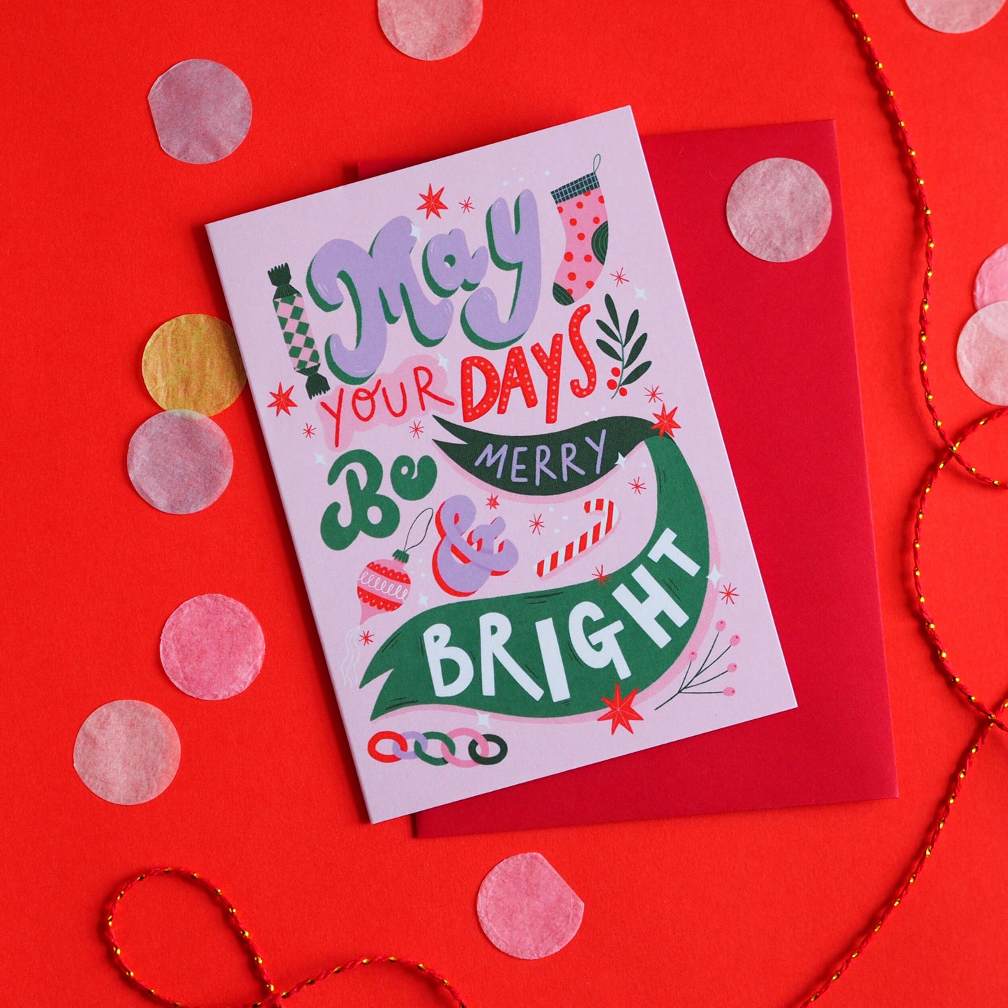 Merry and Bright, Christmas Greetings Card