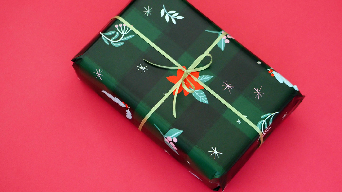 Christmas Gingham, Wrapping Paper